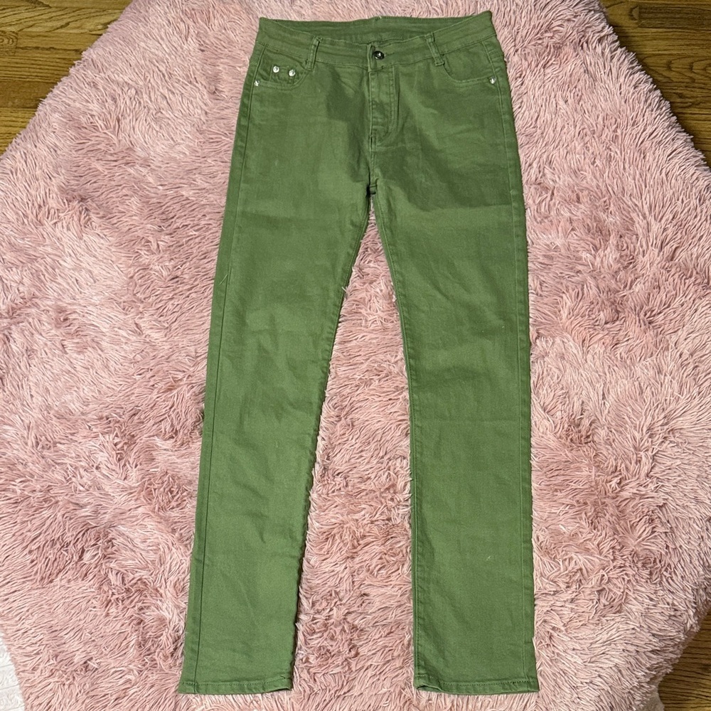 Marshall Boys Olive Green Stretch Jeans